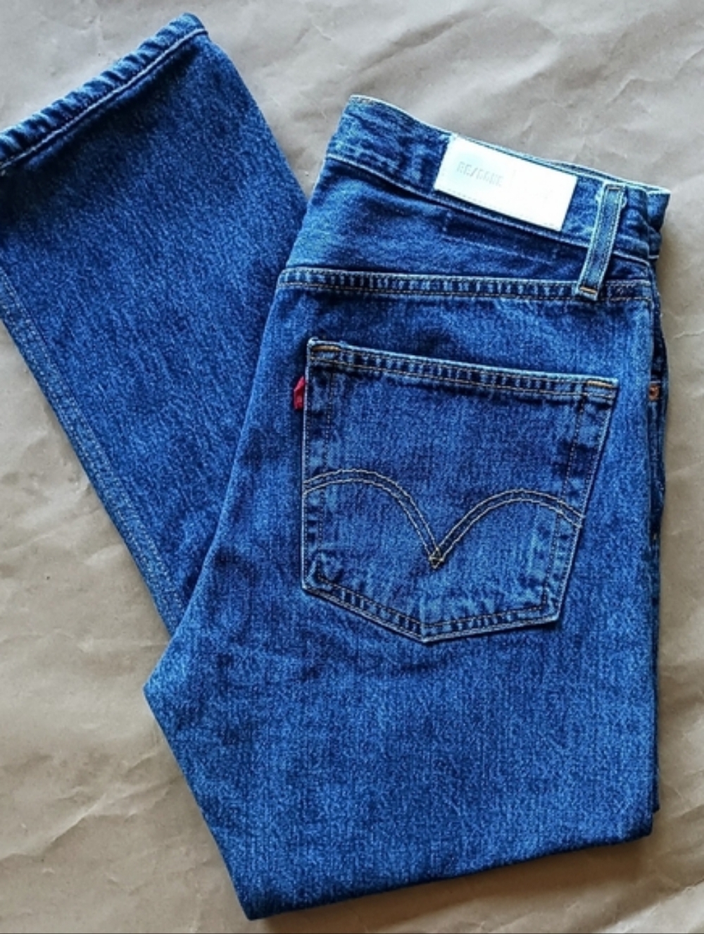 Re/Done Levi's High Rise Ankle Crop Jeans Size 30